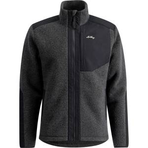 Lundhags Мъжко вълнено яке Lundhags Saruk Wool Pile Mid Full Zip Fleece jacket - Charcoal (005-4666-0313)