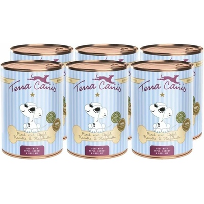 Terra Canis Puppy Beef with apple carrot & rose hip 6 x 400 g