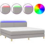  Боксспринг легло с Матрак + Топ матрак и LED, светлосиво, 160x200 см, плат - elemento - 960,00 лв