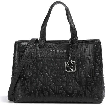 Armani Exchange Li kabelka vytlačené logo černá