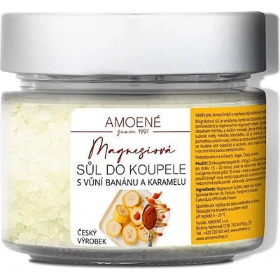 Amoené Magnesiová sůl do koupele s vůní banánu a karamelu 200 g