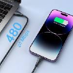 JOYROOM Кабел Joyroom Surpass Series, USB към Lightning, 2.4A, 3m, черен (S-UL (S-UL012A113B)