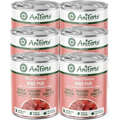 AniForte Čisté maso bez přílohy hovězí 6 x 400 g