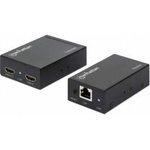 Manhattan HDMI ETHERNET KIT HDMI 1080p over Ethernet Extender Kit, Up to 50m with Single Cat6 Cable, Tx & Rx Modules, IR Support