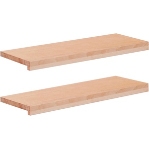 vidaXL Парапети за прозорци 2 бр. Натурално 70 x 30 x 2 cm Солидно бук (42048151)