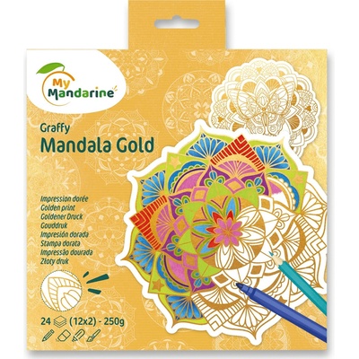 Omaľovánky Avenue Mandarine Graffy Mandala Gold