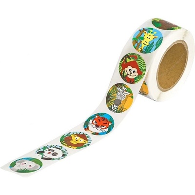 DP Craft Samolepky v roli Divoká zvířátka 2,5cm 500ks