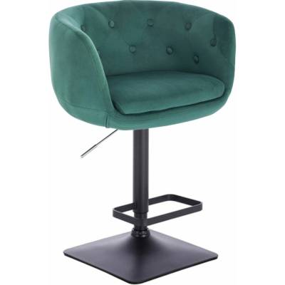 LuxuryForm Design Montana Velur na čiernej hranatej podstave zelená
