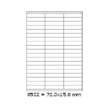 CDRmarket Самозалепващи етикети 70 x 15 mm, 57 етикети A4, 100 листа (R0ECO.0502A)