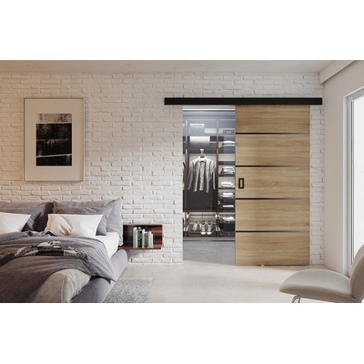 VILEN DOOR Posuvné dveře na stěnu WERDI PLUS Dub Sonoma 76 x 205 cm