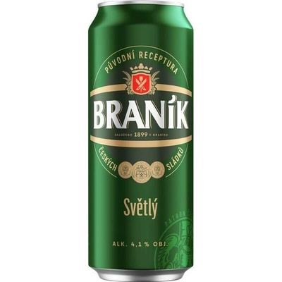 Braník Pivo světlé výčepní 10° 0,5 l (plech)