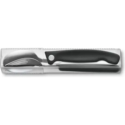 Victorinox Комплект Victorinox Swiss Classic, кухненски сгъваем нож, вилица и лъжица, черни (6.7192.F3)