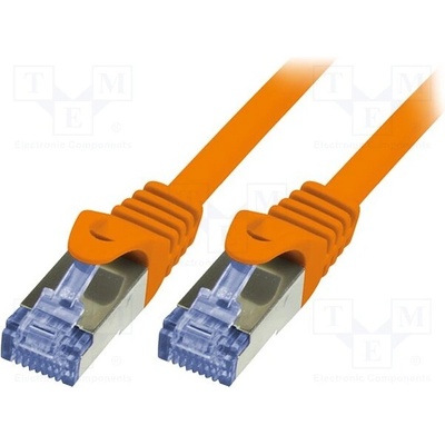 Logilink CQ3028S Patch Cat.6 S/FTP PIMF, 0,5m, oranžový