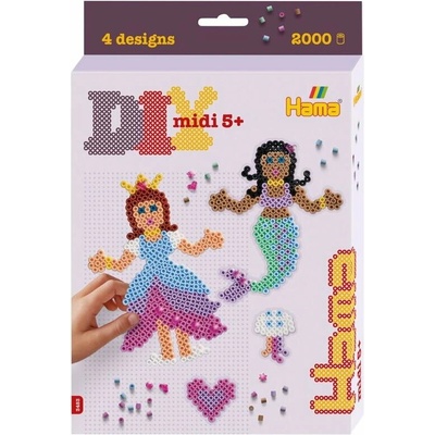Hama koralky Hama Dárkový box Princezna a mořská víla midi