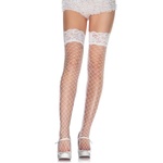 Leg Avenue Мрежести чорапи за жартиери Leg Avenue 9037 бели