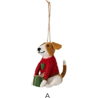 Bloomingville Plstěná vánoční ozdoba Monty Wool Multi A