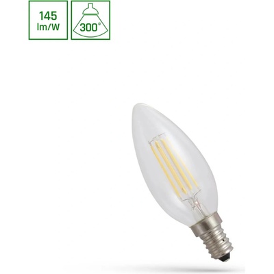 Spectrum LED LED CANDLE C35 E-14 230V 5.5W COG Teplá bílá CLEAR stmívatelné