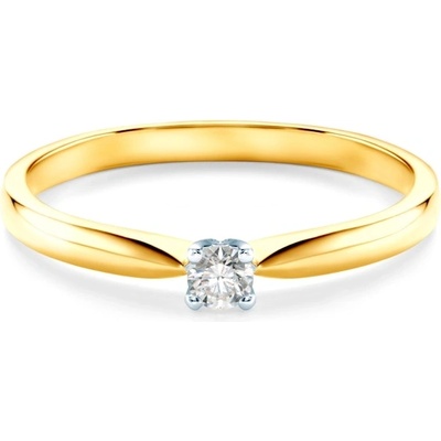 SAVICKI Годежен пръстен Solitaire: два цвята злато. диамант