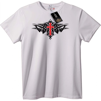 NOONEBRAND Тениска Червен кръст - M, White