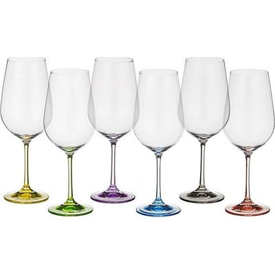 Crystalex CZ BOHEMIA RAINBOW POHÁR NA VÍNO 6 x 550 ML