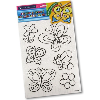 Anděl Šablony k barvám na sklo na adhezní fólii Motýli