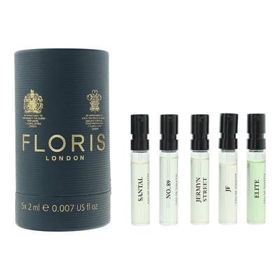 Floris Of London Discovery Collection Set Floris Of London: No. 89, Eau De Toilette, For Men, 2 ml *Vial + Santal, Eau De Toilette, For Men, 2 ml *Vial + Jermyn Street, Eau De Toilette, For Men, 2 ml *Vial + JF, Eau De Toilette, For Men, 2 ml *Vial + Elit