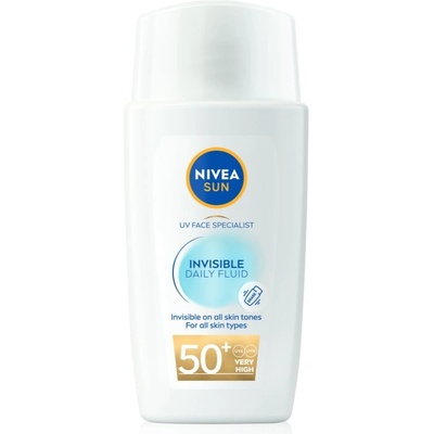 Nivea SUN Invisible Daily Fluid лек защитен флуид SPF 50+ 40ml