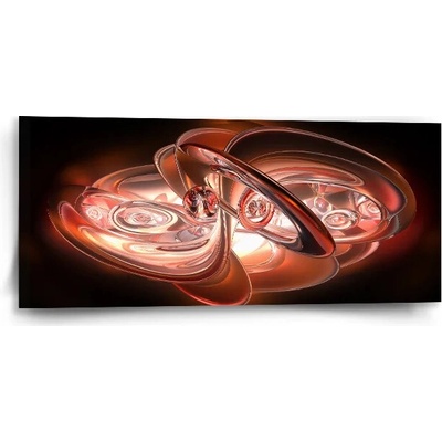 Sablio Obraz Červená abstrakcia - 110x50 cm