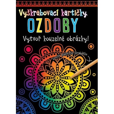 Vyškrabovací kartičky OZDOBY Vytvoř kouzelné obrázky! + škrabátko