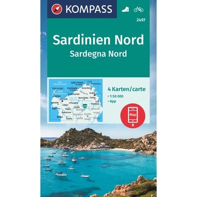 Kompass Sardinie Nord (Sardínie-sever) 1:50 t. (4 mapy)