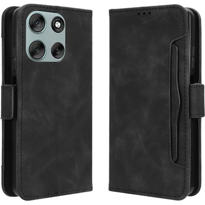 Motorola Кожен Калъф Портфейл за Motorola Moto G56 5G - Множество Слотове, Джоб за Банкноти, Двоен Магнит, Свалящ се Държач, Вкл. Протектор - 5 Цвята