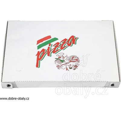Krabice na pizzu z vlnité lepenky s potiskem (50 ks)