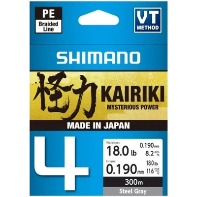 Shimano Kairiki Steel Gray 4 300m 0.19mm 11,6 kg