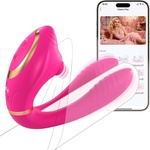 SuperLove Dual Stimulation Couples Wearable Vibrator with App Pink
