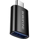 BOROFONE OTG адаптер Borofone (BV26C) - Type-C (M) към USB 3.0 (M), функции за зареждане и трансфер на данни, 5Gbps, 2A - Черен
