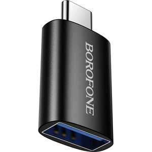 BOROFONE OTG адаптер Borofone (BV26C) - Type-C (M) към USB 3.0 (M), функции за зареждане и трансфер на данни, 5Gbps, 2A - Черен