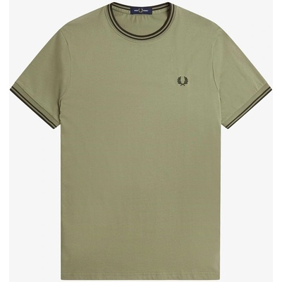 Fred Perry Тениска Fred Perry Twin Tipped T-Shirt - Olive Mint Y64