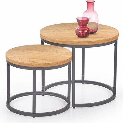 Halmar Oreo zlatý dub / čierny 2 ks