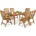 Garden Point Дървени мебели Danang/ Bombay 6 Garden Point (GAP414S_6xGAP151)