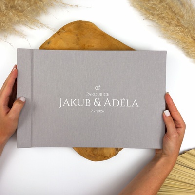 Lovelu Svatební fotoalbum se jménem – Serif elegance