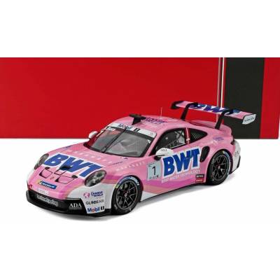 IXO MODELS PORSCHE 911 992 GT3 CUP 4.2L TEAM BMW LECHNER RACING N 1 CHAMPION PORSCHE SUPERCUP 2023 BASTIAN BUUS PINK 1:18