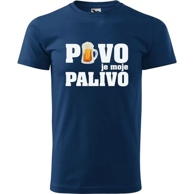 Dobrý Triko pánské tričko Pivo je moje palivo Půlnoční modrá