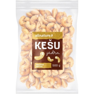 Allnature Kešu pražené solené 500 g