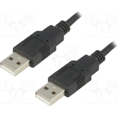 BQ Cable CAB-USBAA/5-BK USB 2.0, USB, A vidlice, z obou stran, 5m, černý