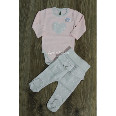 Topolino Комплект боди с дълъг ръкав и ританка за момиче, 56, 68