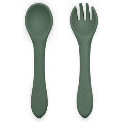 Petite&Mars Take&Match Silicone Cutlery прибор Misty Green 6 m+ 2 бр
