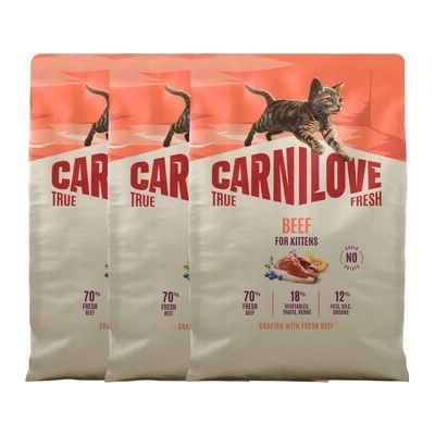 CARNILOVE True Fresh Cat Beef Kittens 3 x 2 kg
