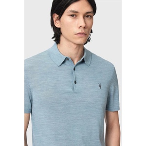 AllSaints тениска с яка мъжка от вълна MODE (M086KB) - answear - 183,83 лв