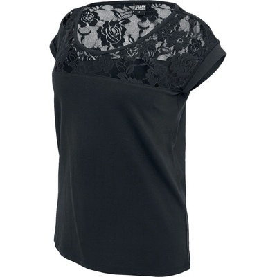 Urban Classics Ladies Top Laces Tee černá