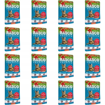 Rasco Premium Adult Hovězí s rajčaty a bylinkami 16 x 85 g